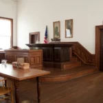 Empty courtroom